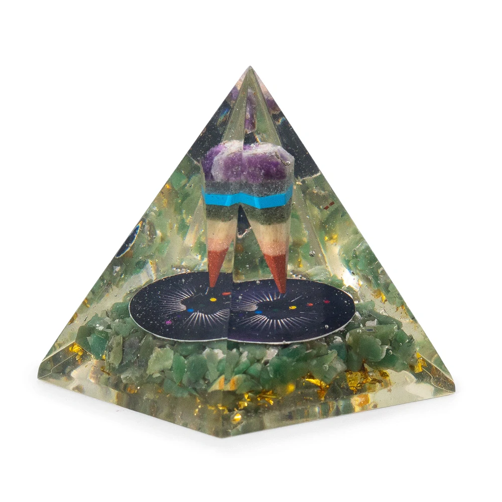 Orgonitová pyramída Avanturín s kyvadlom