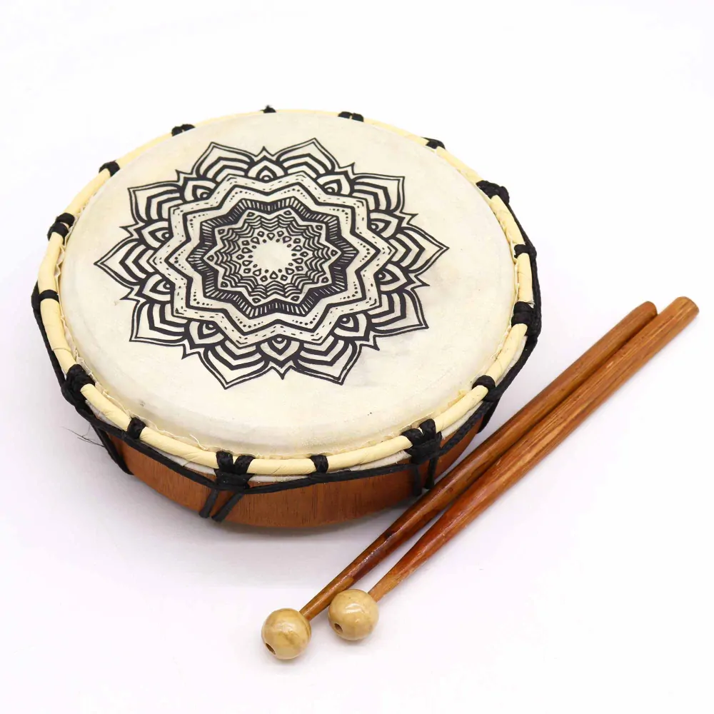 Šamanský bubon s paličkami Mandala 20 cm