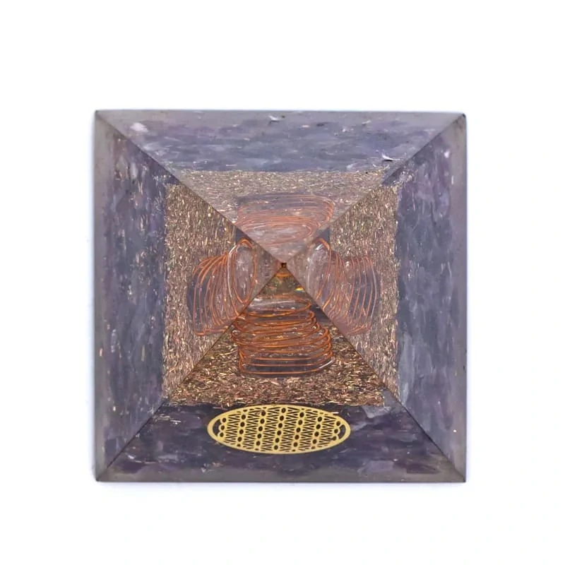 Orgonit Pyramída Ametyst - Kvet života