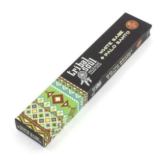 Vonné tyčinky Tribal Biela šalvia a Palo Santo