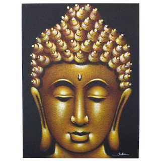 Obraz Budha - zlatý 60x80 cm